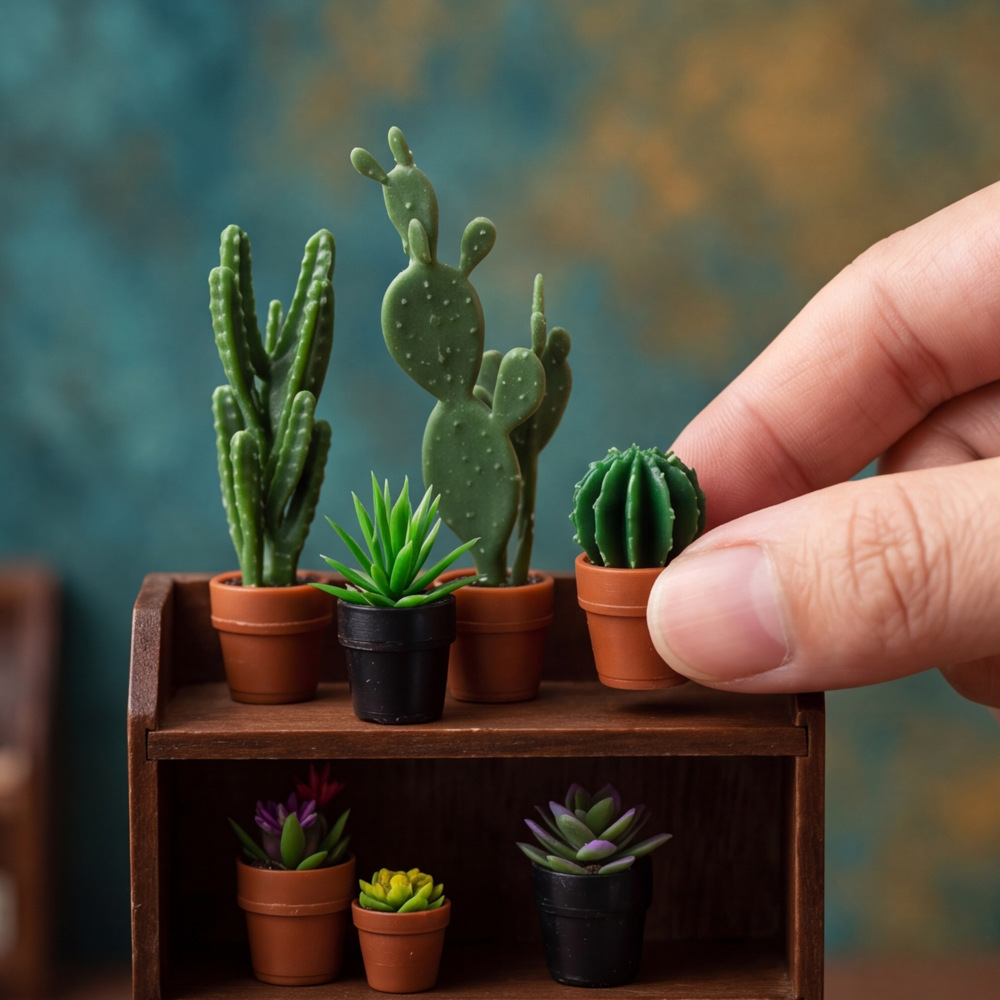 8Pcs Miniature Plastic Potted  - Echeveria Succulent review and price